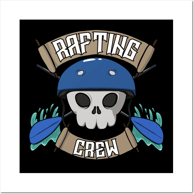 Rafting crew Jolly Roger Pirate flag Wall Art by RampArt